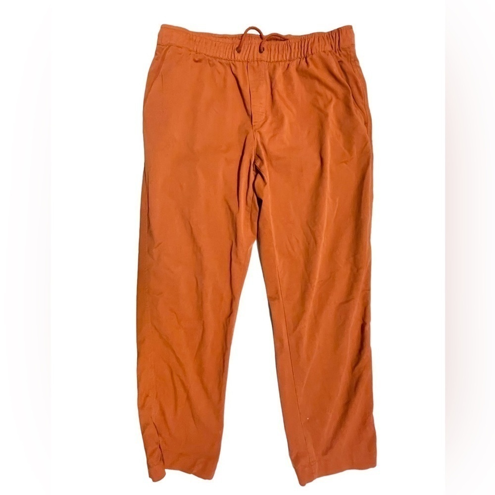 L.L Bean, dock pants , orange, size large , 32-30
